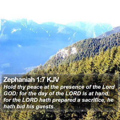 Zephaniah 1:7 KJV Bible Verse Image