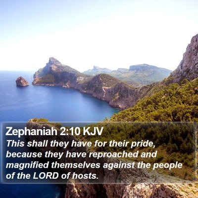 Zephaniah 2:10 KJV Bible Verse Image