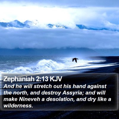 Zephaniah 2:13 KJV Bible Verse Image
