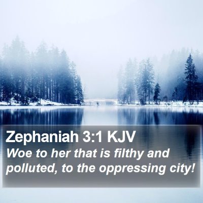 Zephaniah 3:1 KJV Bible Verse Image