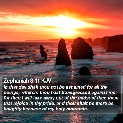 Zephaniah 3:11 KJV Bible Verse Image