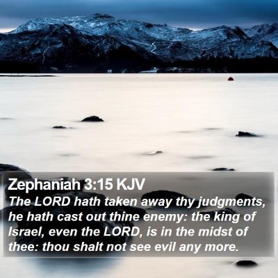 Zephaniah 3:15 KJV Bible Verse Image
