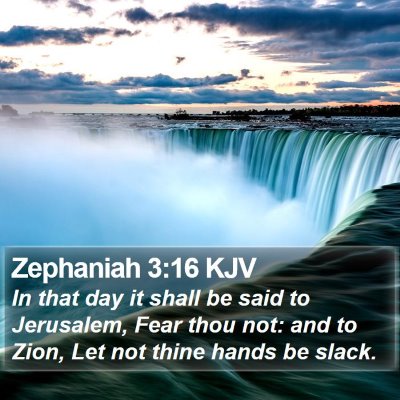 Zephaniah 3:16 KJV Bible Verse Image