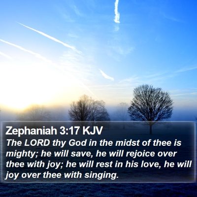 Zephaniah 3:17 KJV Bible Verse Image