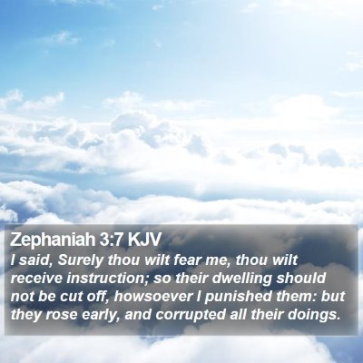 Zephaniah 3:7 KJV Bible Verse Image
