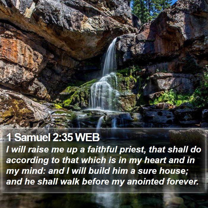 1 Samuel 2:35 WEB - I will raise me up a faithful priest, that shall - Bible Verse Picture