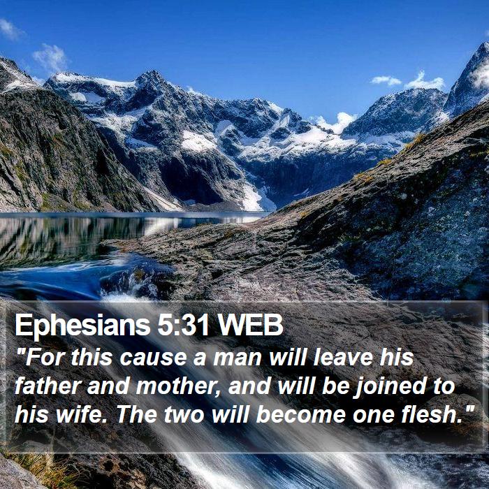Ephesians 5:31 WEB - 