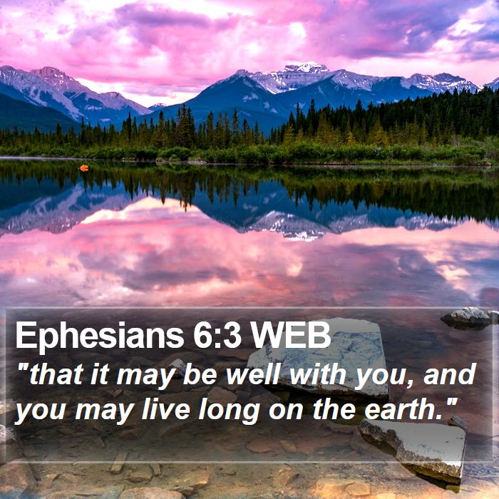 Ephesians 6:3 WEB - 