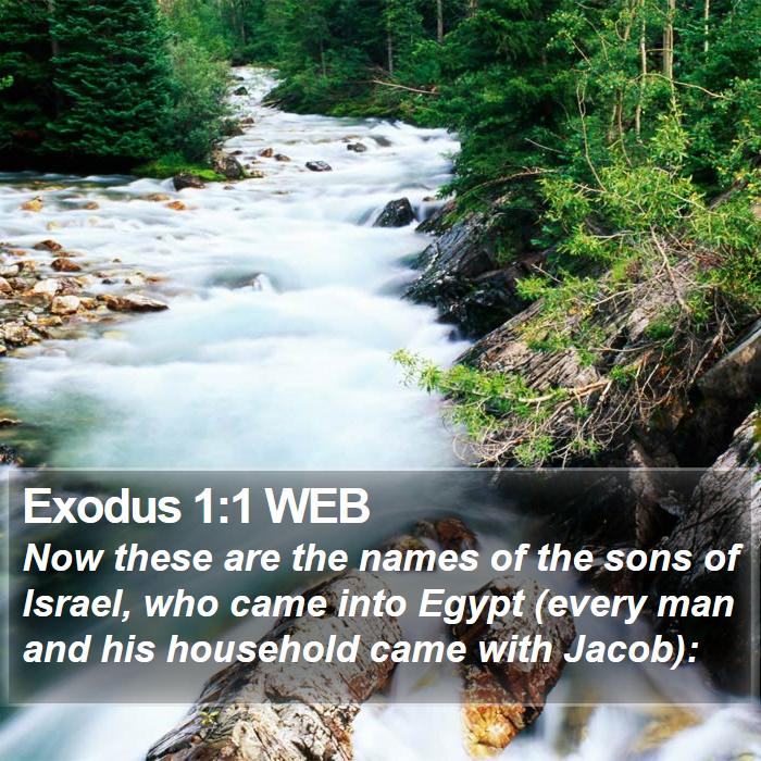 Exodus 1:1 WEB - Now these are the names of the sons of Israel, - Bible Verse Picture