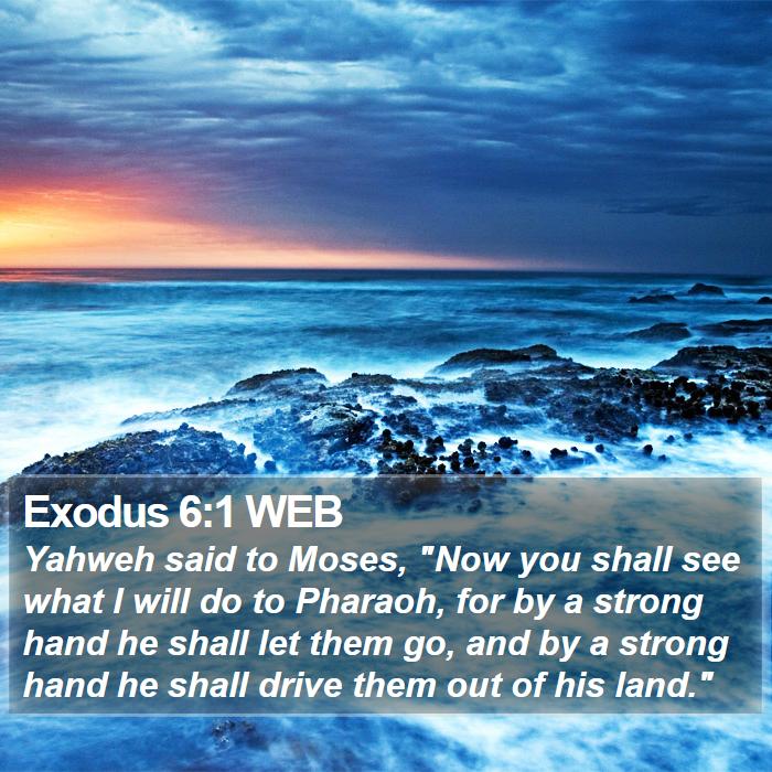 Exodus 6:1 WEB - Yahweh said to Moses, 