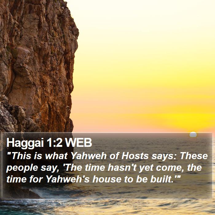 Haggai 1:2 WEB - 