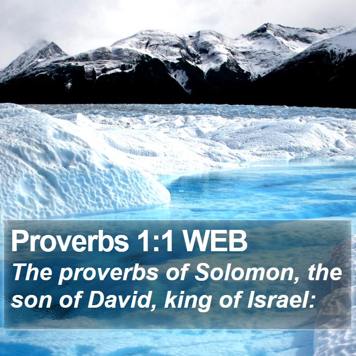 Proverbs 1:1 WEB - The proverbs of Solomon, the son of David, king - Bible Verse Picture